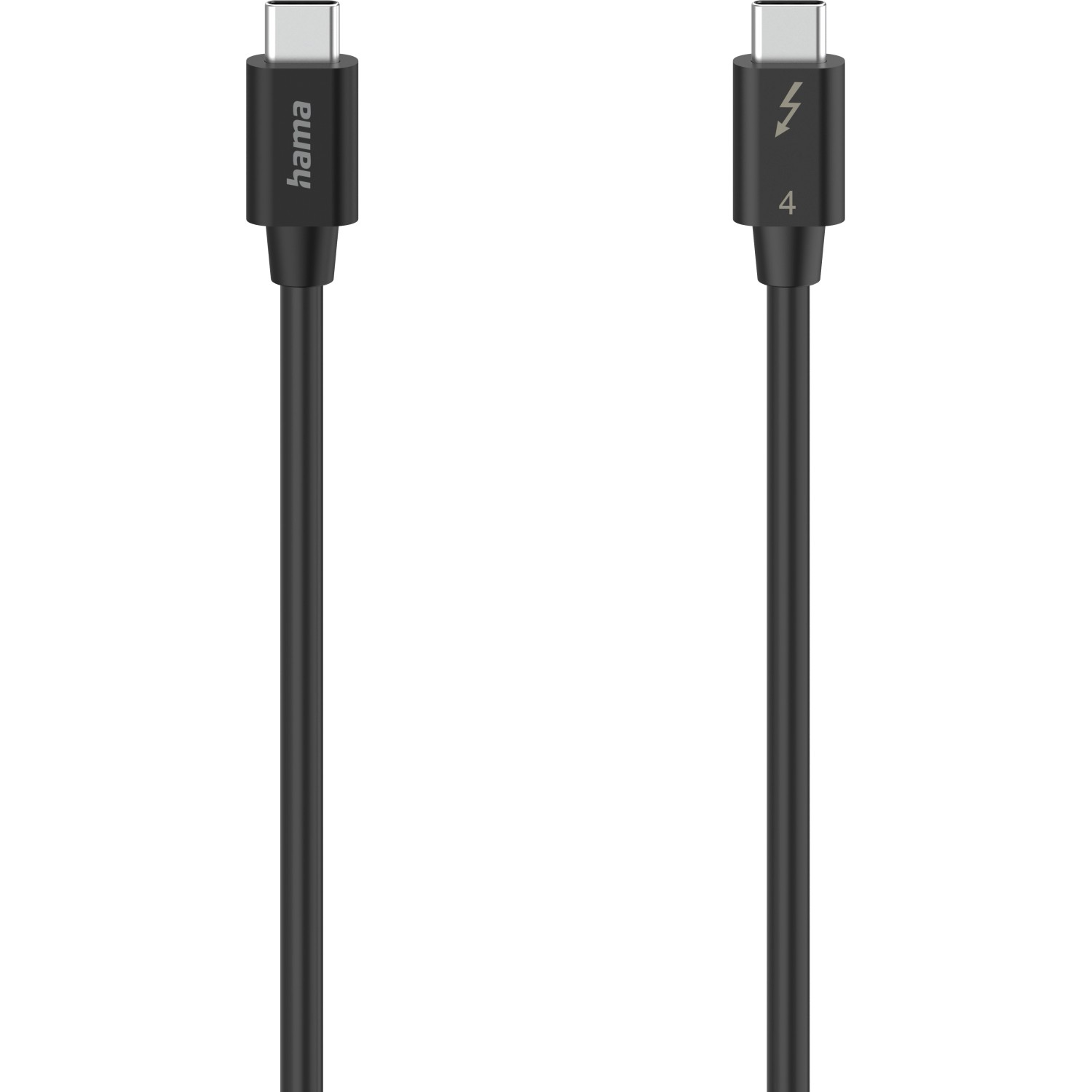 Hama Thunderbolt-4-Kabel USB-C 40 Gbit/s 5 A 100 W Ultra-HD 8K Schwarz 80 cm