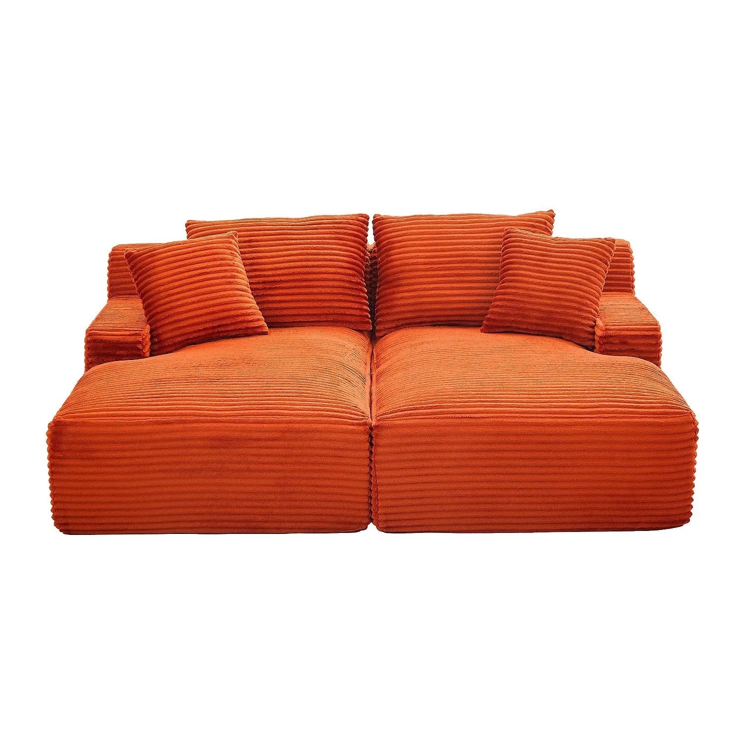 Vente-unique Sofa Ohne Schlafmöglichkeit Donilia Terracotta 200 cm