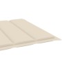Detailansicht der creme-weißen Auflage für die vidaXL Garten-Sonnenliege.