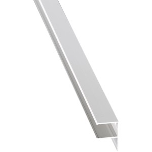 Alu-U-Profil, 1,6 cm, eloxiert, 400 cm, für Kunststoffbedachung & Hohlkammerpaneele.