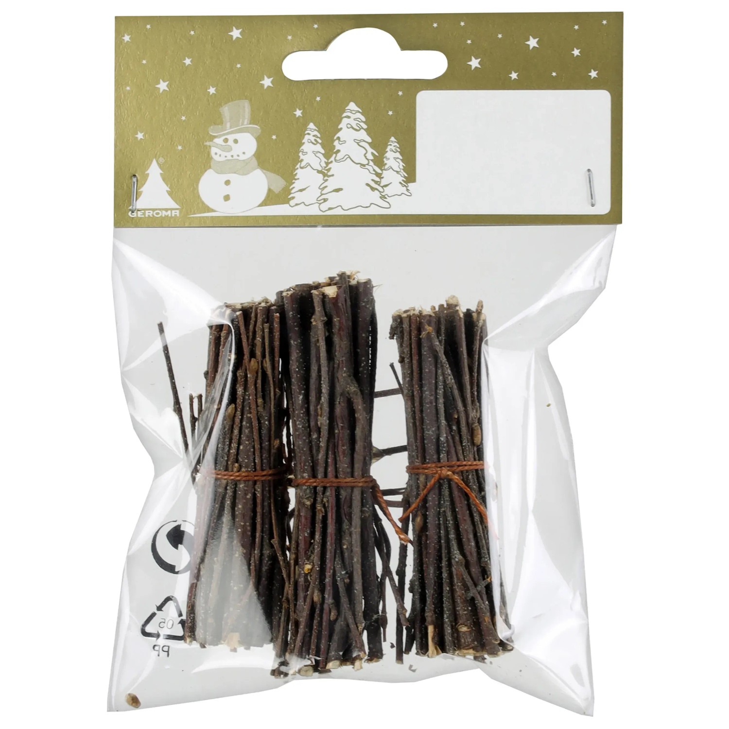 Weihnachts-Deko Reisigbündel mit Draht 6 cm Braun 3 Stück