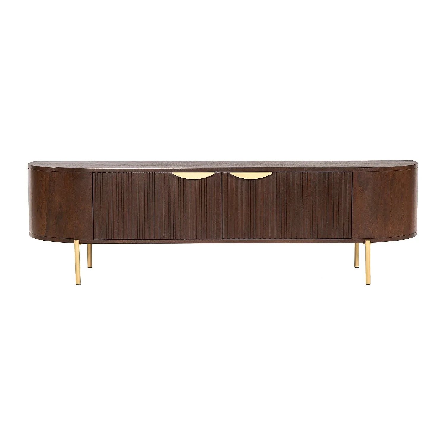 Vente-unique Tv-Board Nevili Naturfarben Dunkel  Goldfarben 160 cm