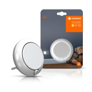 Ledvance LED-Nachtlicht Lunetta Round, weiß, mit Sensor. Ideal als Orientierungslicht im Kinderzimmer.