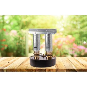 Vitavia Paraffinheizung Lit Fire für Gewächshäuser bis 5 m², mit Doppelbrenner und verzinktem Gehäuse.