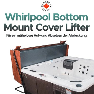 Canadian Spa Abdeckhilfe, bodenbefestigt, für Whirlpools bis 240cm Breite. Ermöglicht einfaches Öffnen und Schließen der Poolabdeckung.