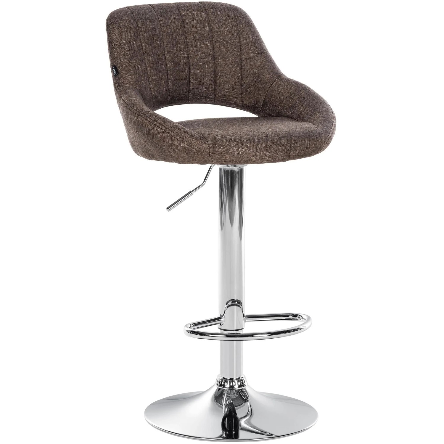 CLP Barhocker Milet Stoff Braun/Chrom