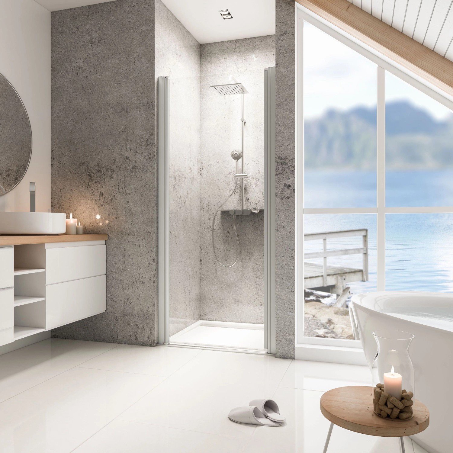 Schulte Dusch-Drehtür Garant, 80x200: cm, Einscheibensicherheitsglas, Türöffnung nach außen