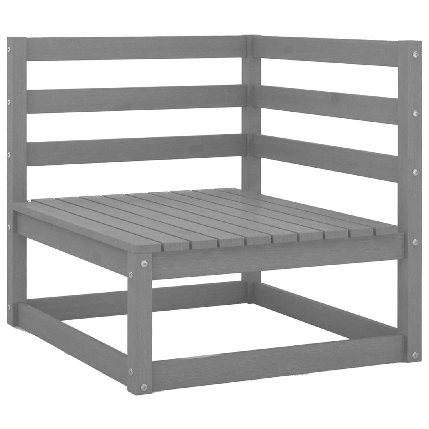 vidaXL 3-tlg Garten-Lounge-Set Grau Kiefer Massivholz Modell 5 günstig online kaufen