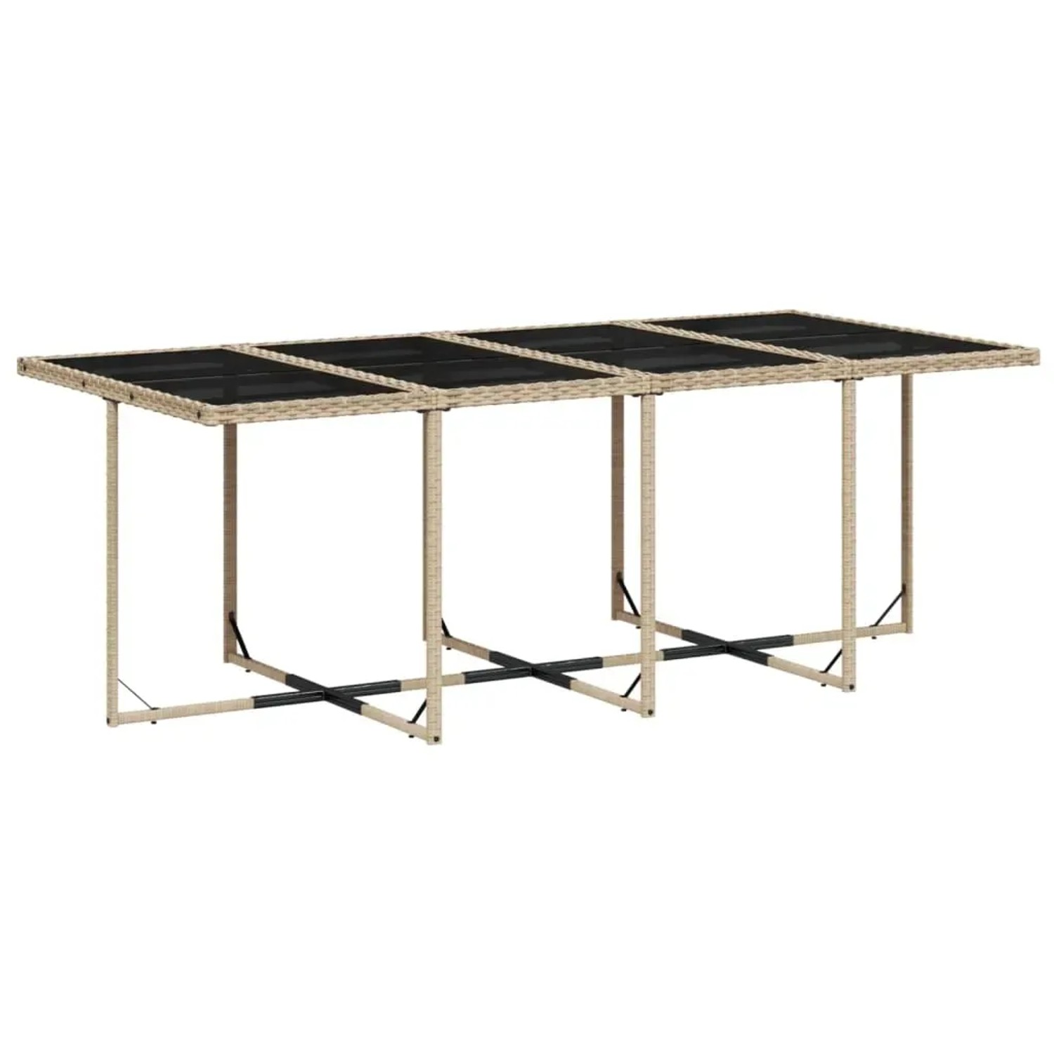 vidaXL Garten-Essgruppe, 13-teilig, Poly Rattan beigemischt, mit Tisch und 12 Stühlen. Ideal für den Garten.
