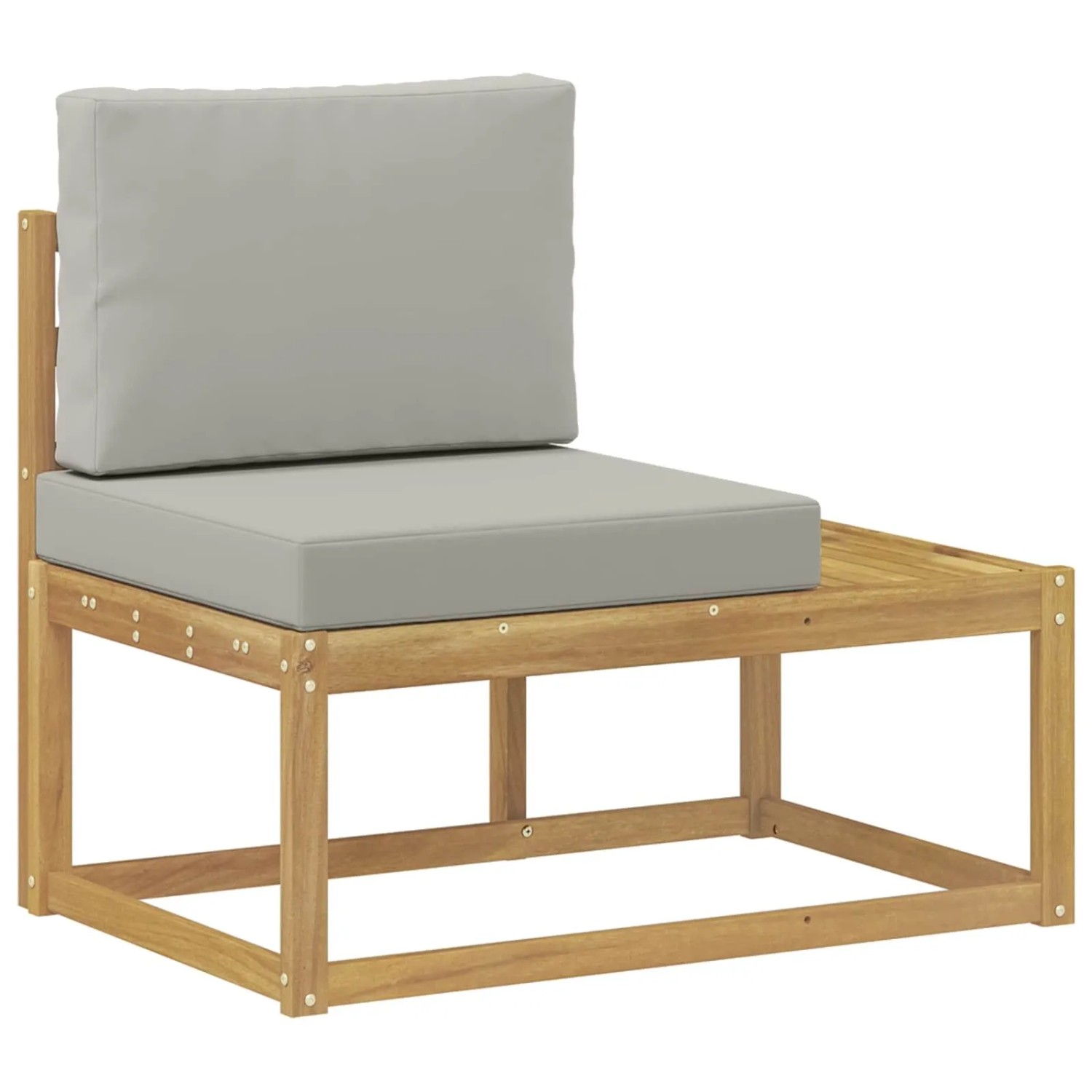vidaXL Outdoor End Sofa Weiß 91 x 63 x 73 cm Massivholz Akazie 901479