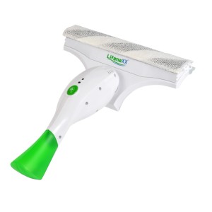 Weiß-grüner Technaxx Fenstersauger LX-066 für streifenfreie Reinigung von Fenstern und glatten Oberflächen.