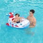 Bestway Kinder-Schlauchboot Lil' Navigator im Pool mit Kind und Erwachsenem.