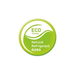 Symbol für Klimaanlage mit natürlichem Kältemittel R290.