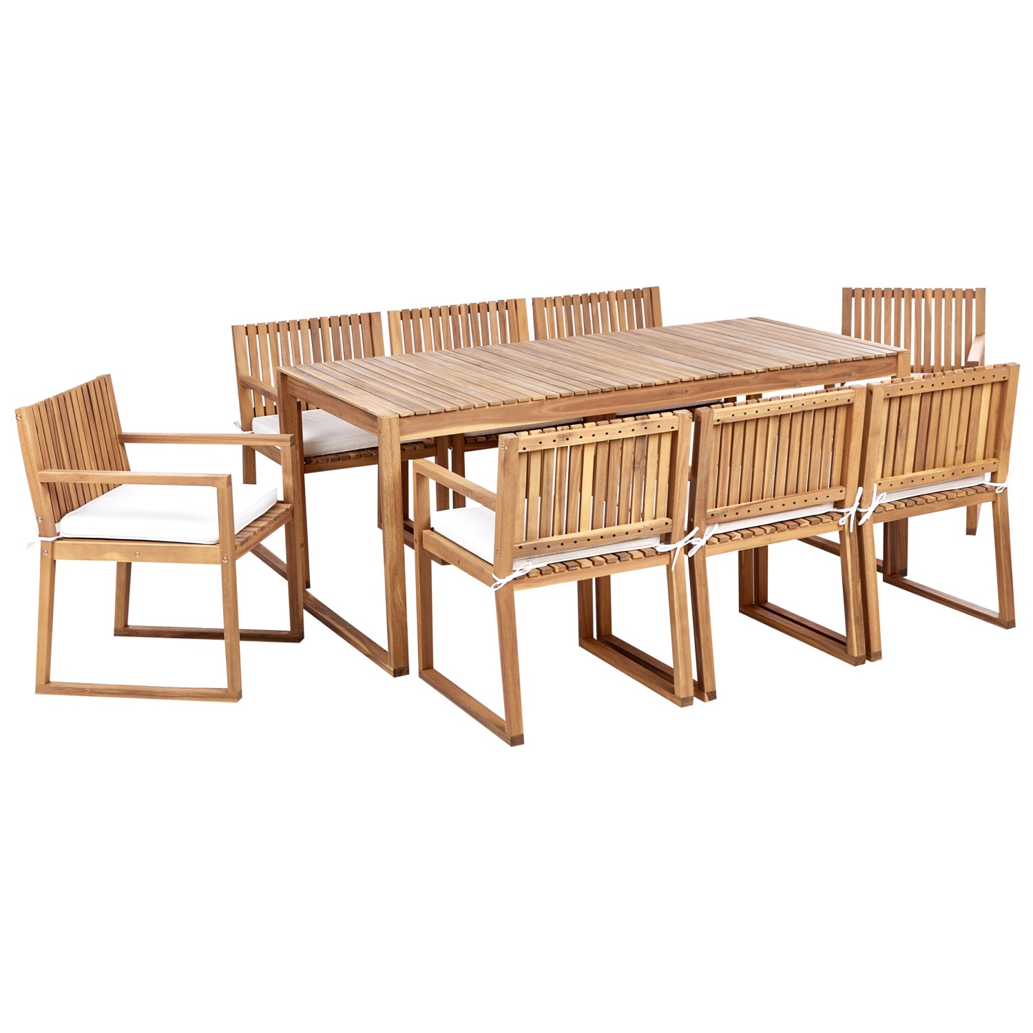 Beliani Gartentisch Set SASSARI II Cremeweiß