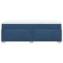 Blaues vidaXL Boxspringbett 80x200 cm mit Matratze und weißem Topper.