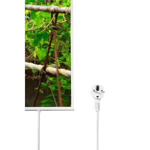 Könighaus Infrarotheizung 1200W mit Dschungelbrücke-Motiv, 60x120 cm, elektrische Heizung.
