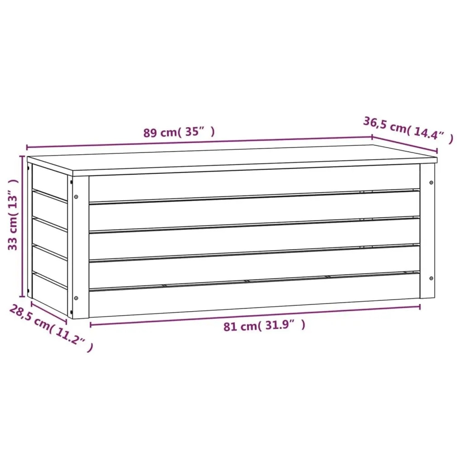 vidaXL Truhe 89x36,5x33 cm Massivholz Kiefer 823619_10