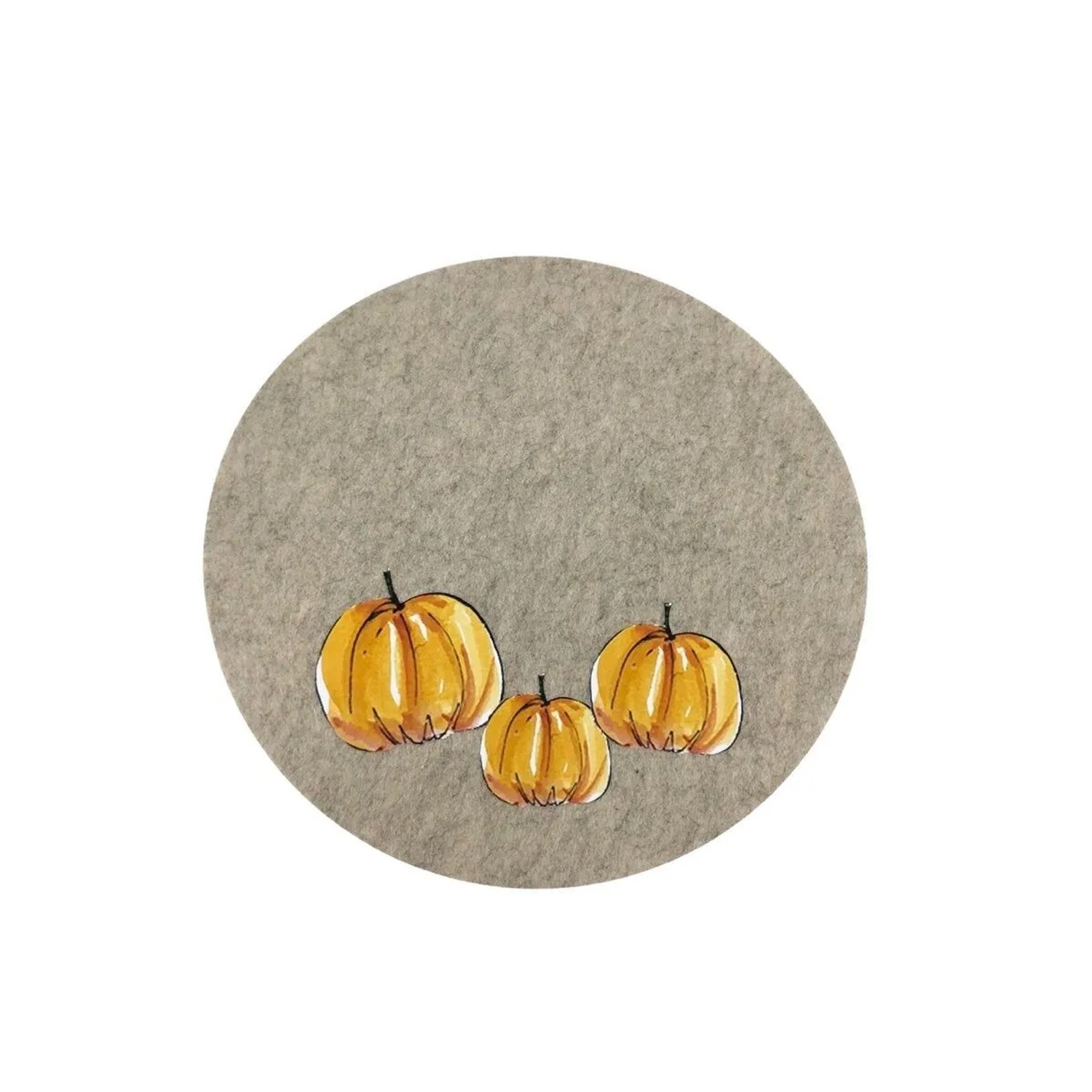 Boltze Tischset Pumpkin Rund Antik Grau Polyester 2er