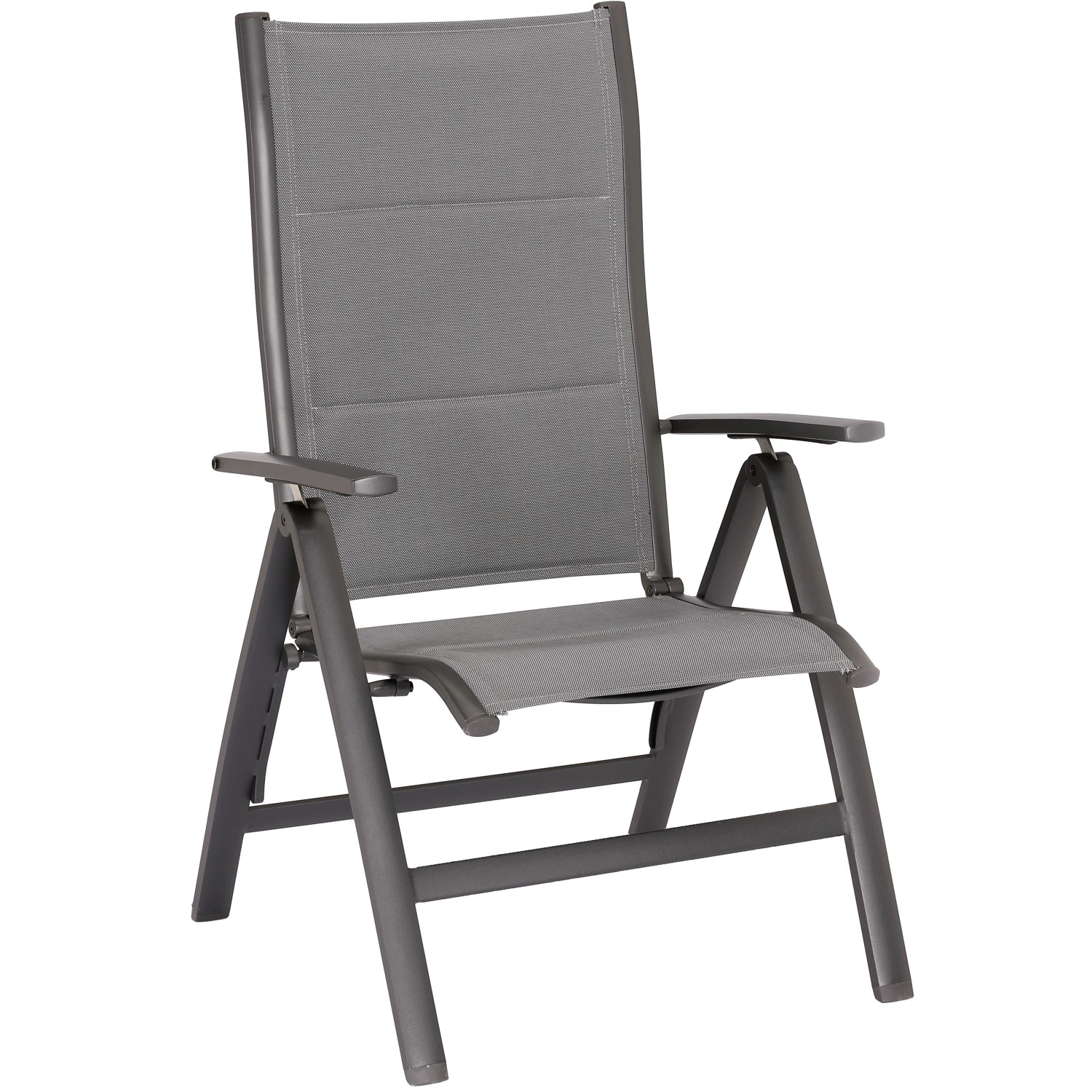 Best Klappsessel Varese 2 Stk. 67 cm x 67 cm x 112 cm Anthrazit Matt
