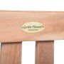 DELUKE Gartenbank OMAR 2-Sitzer Ohne Armlehnen 120cm Breit Teak Hellbraun Terrassenbank Wetterfest Sitzbank Outdoor Bank_6