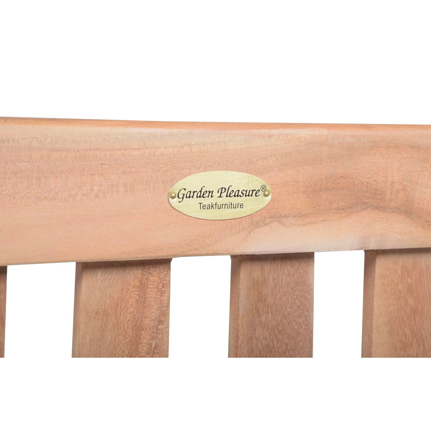DELUKE Gartenbank OMAR 2-Sitzer Ohne Armlehnen 120cm Breit Teak Hellbraun Terrassenbank Wetterfest Sitzbank Outdoor Bank_6