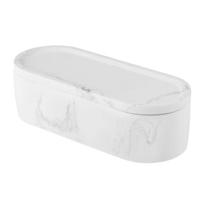 Schöner Wohnen Universaldose Balatro mit Deckel in Marmor-Optik.