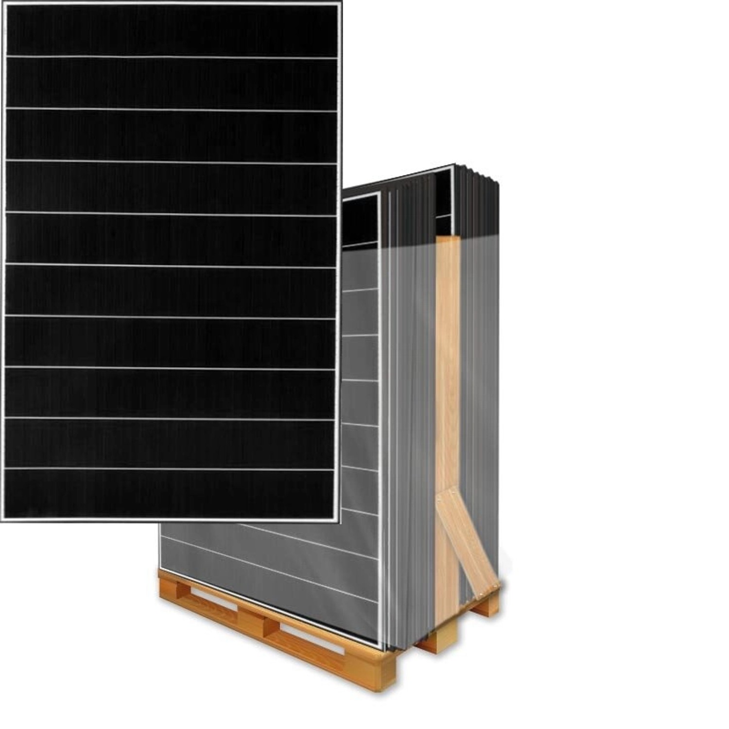 EcoDelta Solarmodul 36 Stück 415 W Schindel Solarpanel Monokristallin