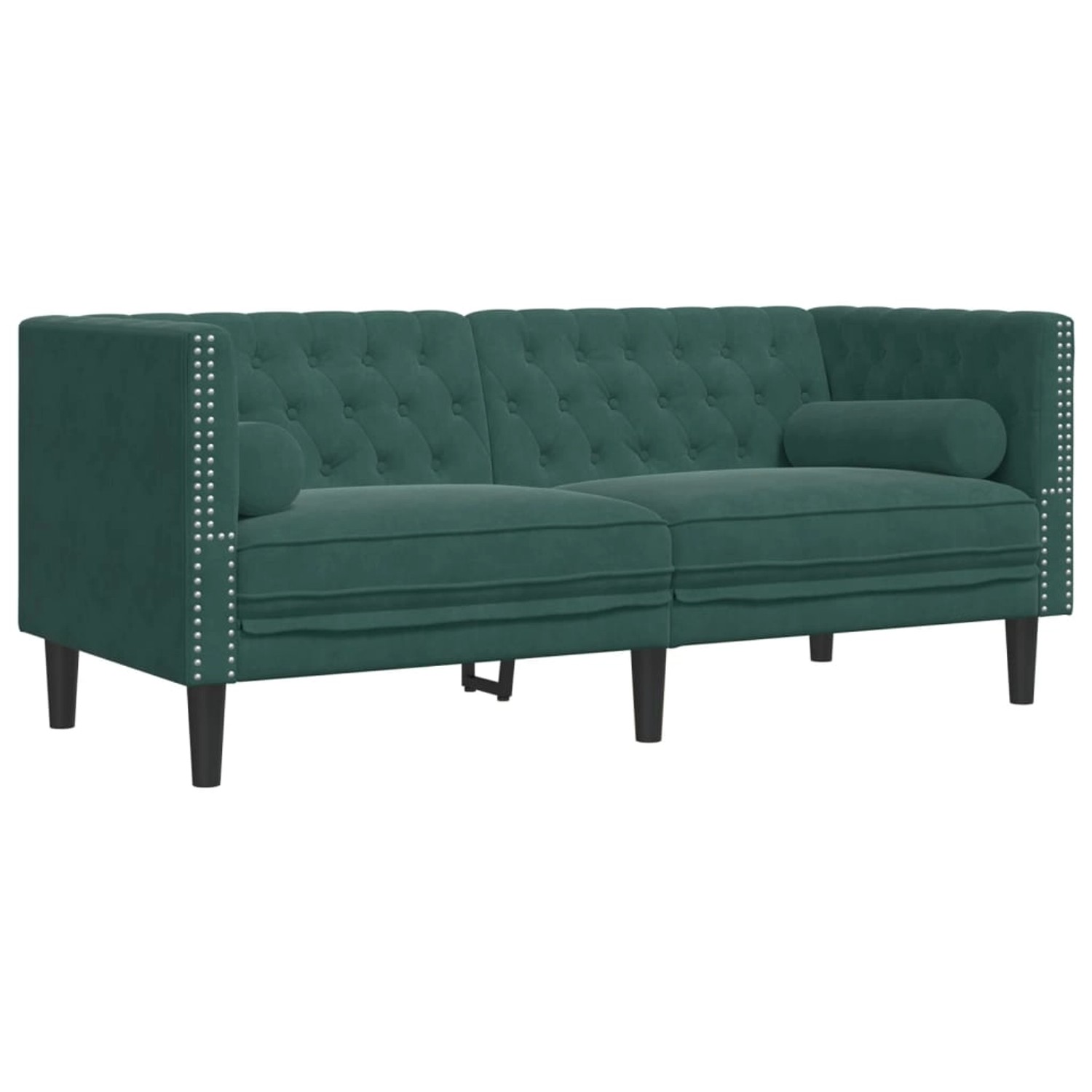 vidaXL Sofa Chesterfield-Sofa mit Nackenrollen 2-Sitzer günstig online kaufen