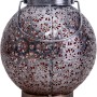 Näve LED-Solarleuchte, Silber, 2er-Set, 18 cm. Deko-Leuchte mit Blumenmuster für Garten und Tisch.