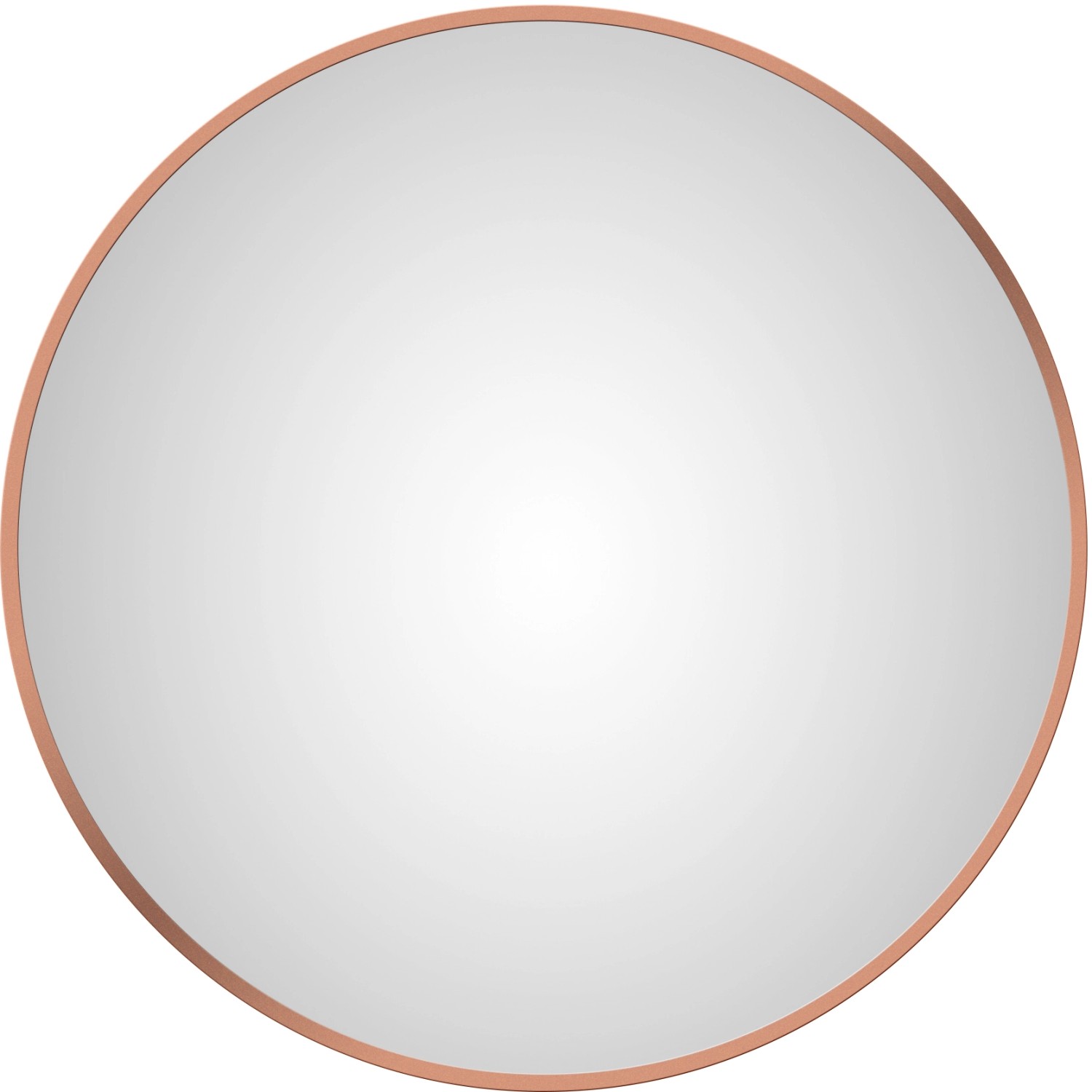 Runder DSK Design Wandspiegel mit Kupferrahmen, Durchmesser 60 cm.