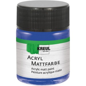 Kreul Acrylfarbe Matt Blau, 50ml. Matte Bastelfarbe für Hobby und Kunst.