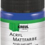Kreul Acrylfarbe Matt Blau, 50ml. Matte Bastelfarbe für Hobby und Kunst.
