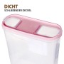 Bestlivings Schüttdose, 2er Pack, 4,5 Liter, Altrose. Vorratsdose mit dichtem Deckel.