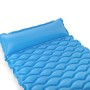 Blaue Bestway Luftmatratze Float'n Roll (213x86 cm) mit integriertem Kopfkissen.