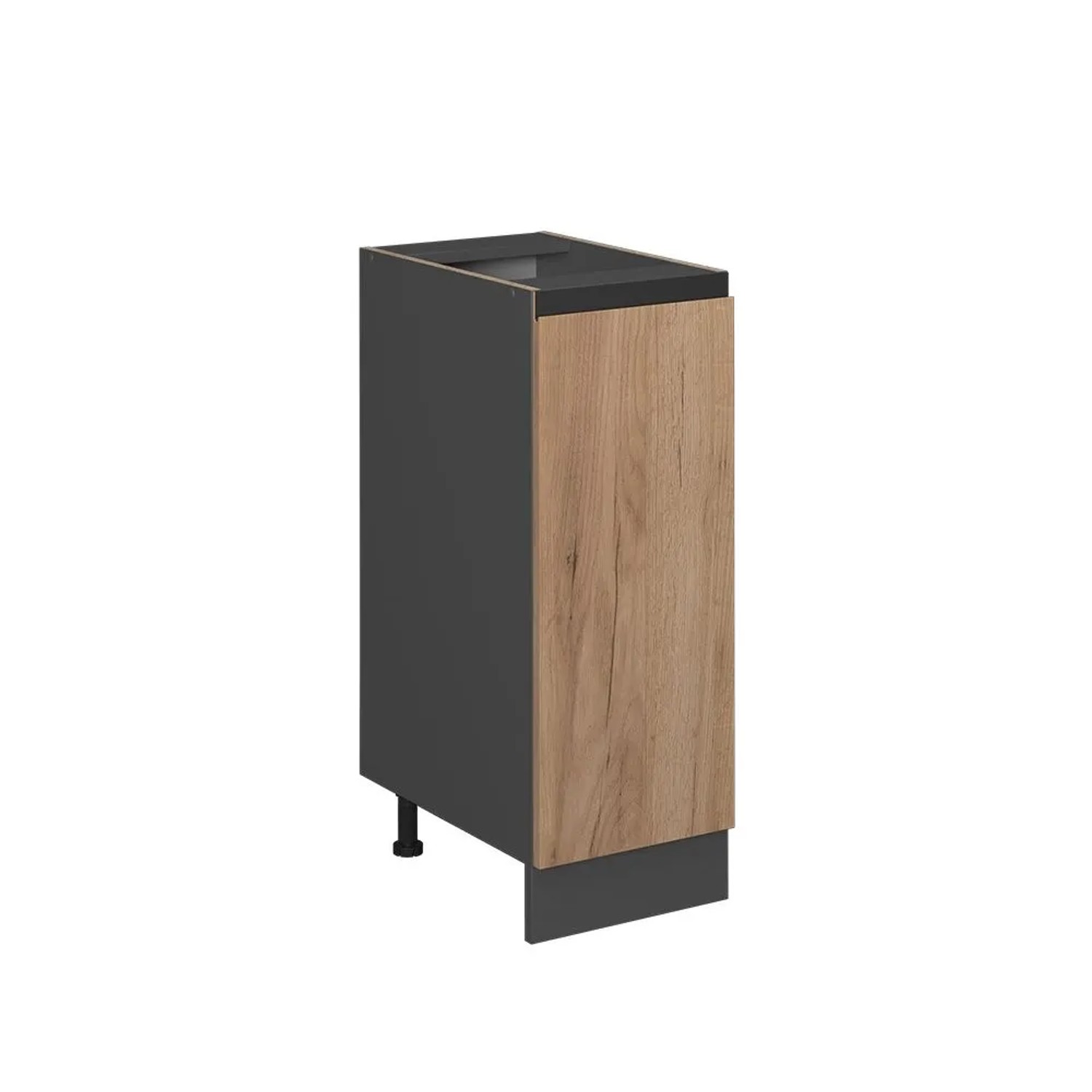 Vicco Apothekerschrank R-Line Goldkraft Eiche Anthrazit 30 cm J-Shape ohne Arbeitsplatte