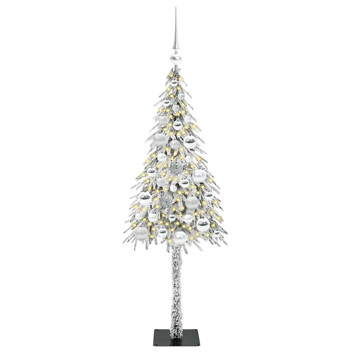 vidaXL Weihnachtsbaum mit 150 LEDs Weiß 120 cm PE und Stahl 3396208