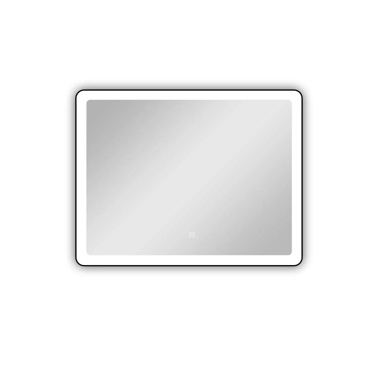 Duschparadies LED Spiegel 3 Lichtfarbe Dimmbar Memory 80x60cm Badspiegel mit Touch Beschlagfrei Schwarz Rahmen