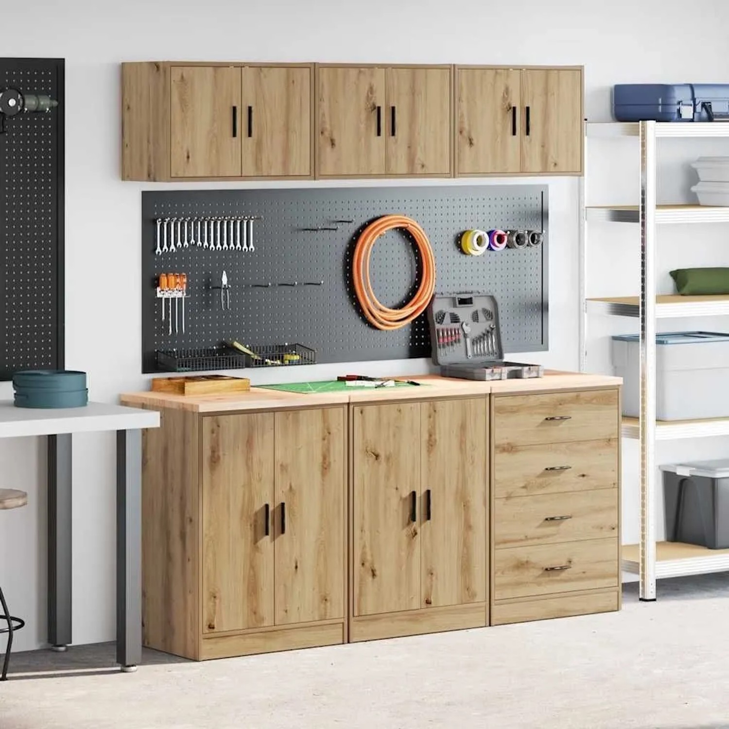 vidaXL Garagenschränke 6 Stk Artisan-Eiche Holzwerkstoff 3328349_2