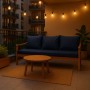 Marinefarbenes Sitzkissen-Set für 2-Sitzer Gartenbank (100x60+2x50x56cm) für Terrasse und Balkon.