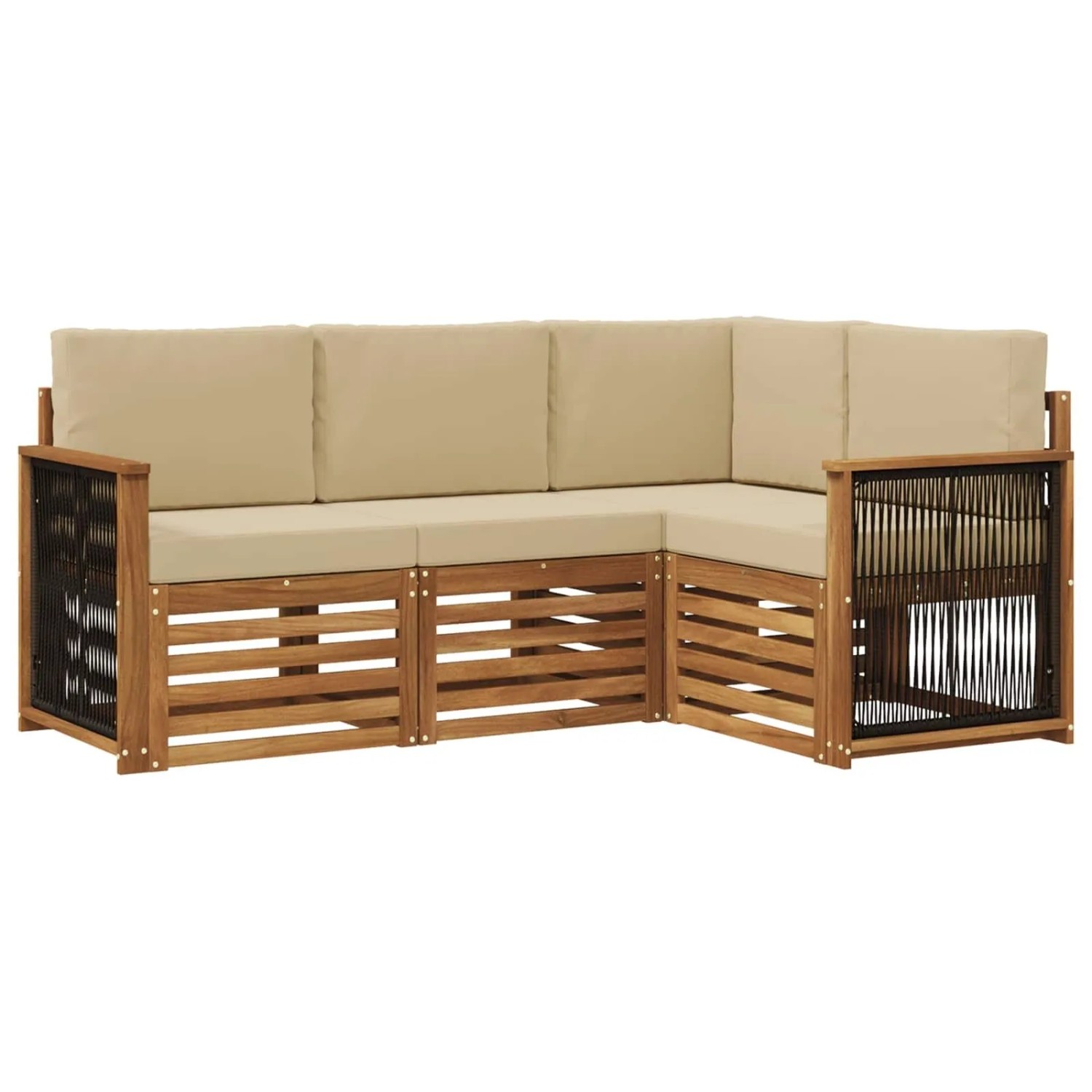 vidaXL Sofagarnituren mit Kissen 4 Stk Massivholz Akazie 3384294