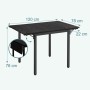Relaxdays Esstisch MDF Eisen Holzoptik Schwarz Klappbar 76 cm x 120 cm x 78 cm_4