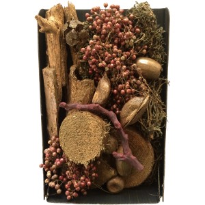 Trockenblumen Dekomix Natur-Rot für florale Gestecke und Kränze. Natürliche Deko-Elemente in Box.