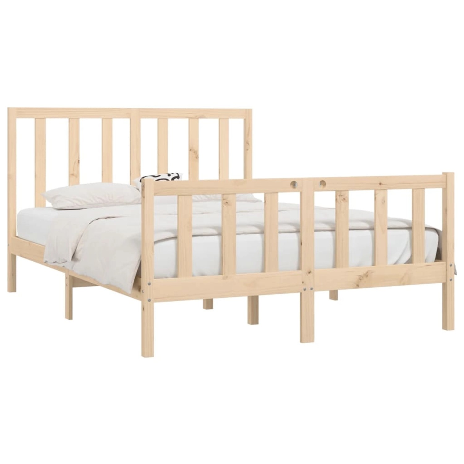 vidaXL Massivholzbett, 120x200 cm, Kiefernholz, Lattenrost Bett, Schlafzimmer Möbel.