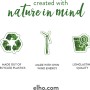Symbole für Recycling, Windenergie und Qualität des Elho Anzuchttisch Green Basics.