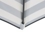 Detailaufnahme Marktschirm Honolulu, Ø 300 cm, grau-weiß gestreift, mit Mastfuß.