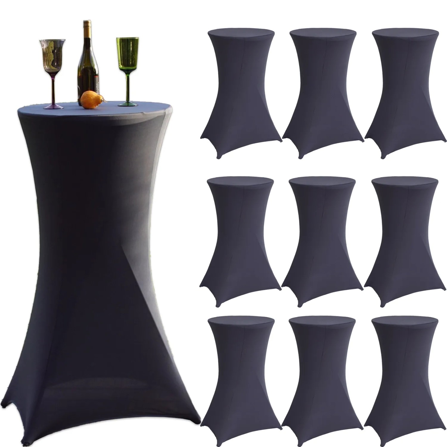 Thumbnail - TRUTZHOLM 10er Set Stehtischhusse 60cm Husse Grau