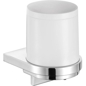 Keuco Seifenspender Collection Moll, verchromt/weiß, für Bad oder Gäste-WC.
