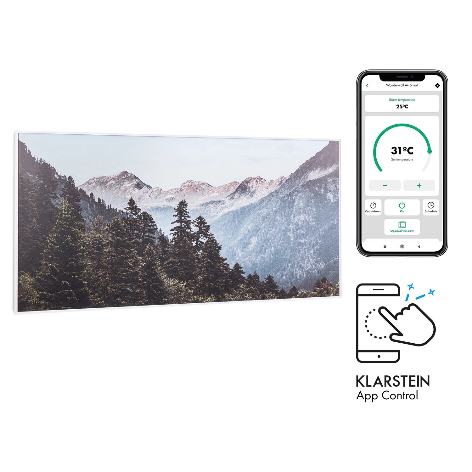 Klarstein Wonderwall Air Art Smart Infrarotheizung 120x60 cm 700 W Wandinst günstig online kaufen