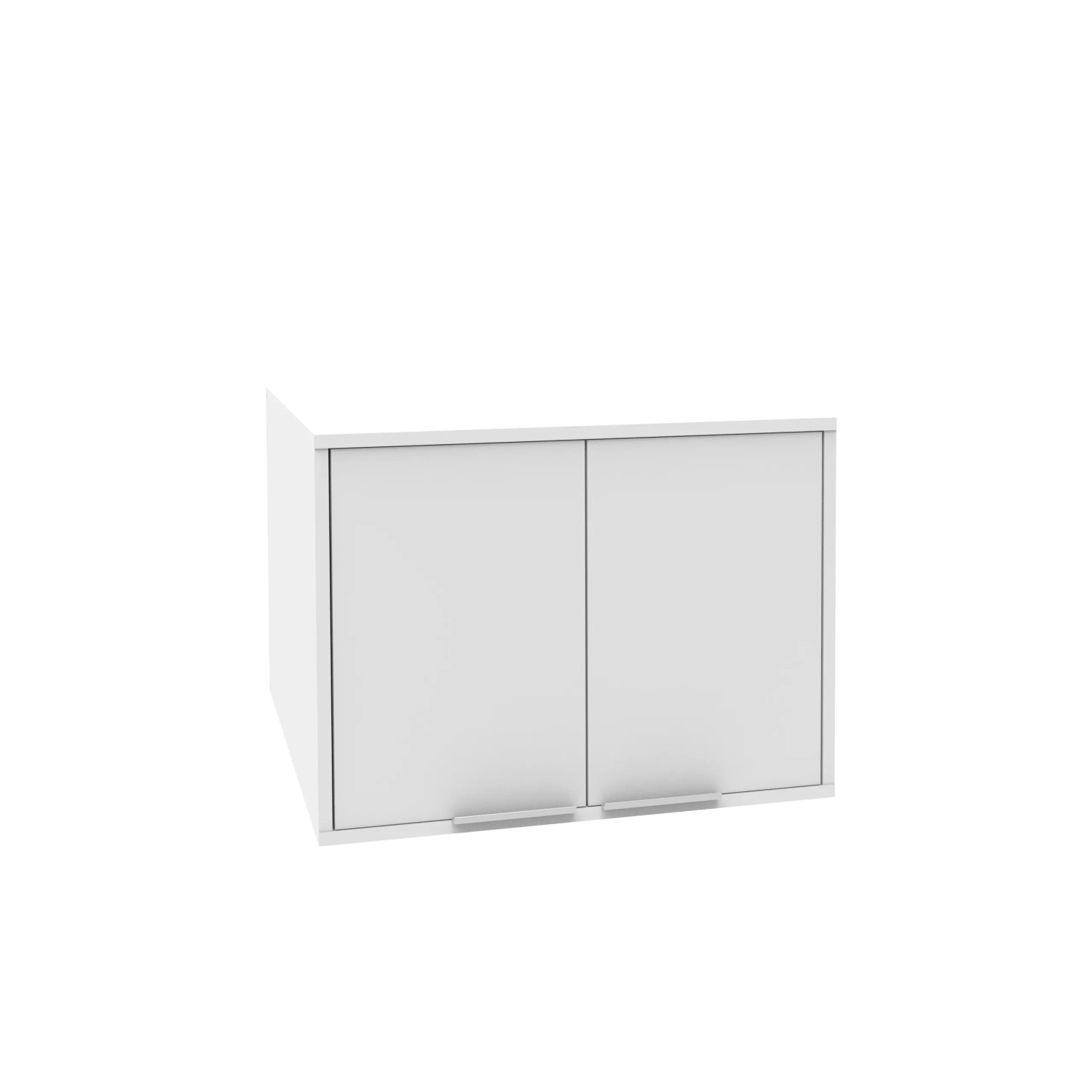Fackelmann Aufsatzschrank S mit 2 Türen 65 cm x 48 cm x 65,1 cm Weiß
