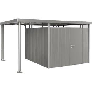 Biohort Seitendach für HighLine 5 Gartenhaus, Quarzgrau-Metallic, 150x315x222 cm.